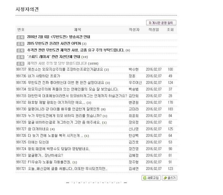 못친소2 무한도전 시청자게시판과 방통위 신청상황 jpg | 인스티즈