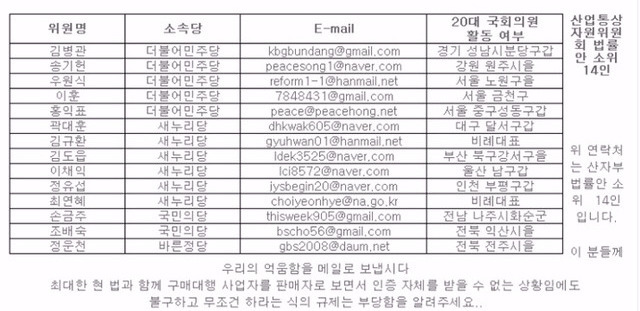 전안법과 법안 찬성 명단에 대한 해당 더민주 의원들 피드백 | 인스티즈