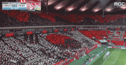 우루과이전에서 나온 카드섹션 장면.gif | 인스티즈