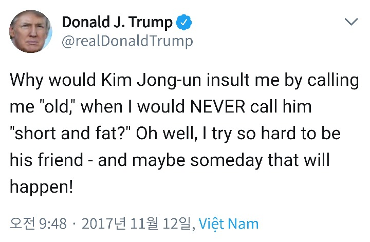 북쪽돼지 외모 극딜하는 도널드 트럼프 대통령 | 인스티즈